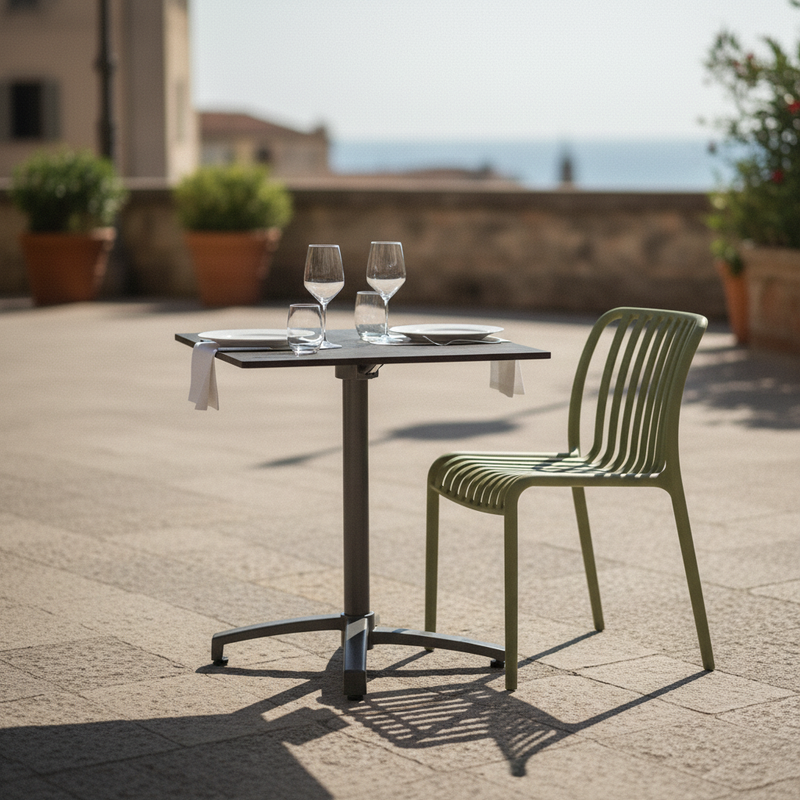 moia greenwood moia greenwood base tavolo in alluminio 40 x 40 cm tubo d 7 cm 7 kg antracite basamento resistente design moderno ean 8013054835476