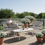 moia greenwood moia greenwood salotto cap ferrat in alluminio bianco con schienale corda set giardino design moderno outdoor ean 8013054835049