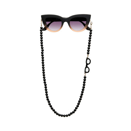 okkia okkia collana bijoux con palline in plastica per occhiali e mascherina colore black pearl ean 8056211376108