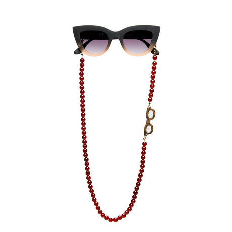 okkia okkia collana bijoux con palline in vetro per occhiali e mascherina colore tigers eye ean 8056211376078