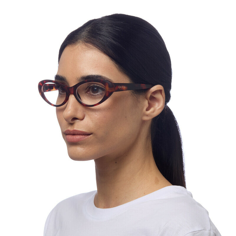 okkia okkia occhiale da lettura mod lina cat eye classic havana diottrie 3 00 ean 8055773199996