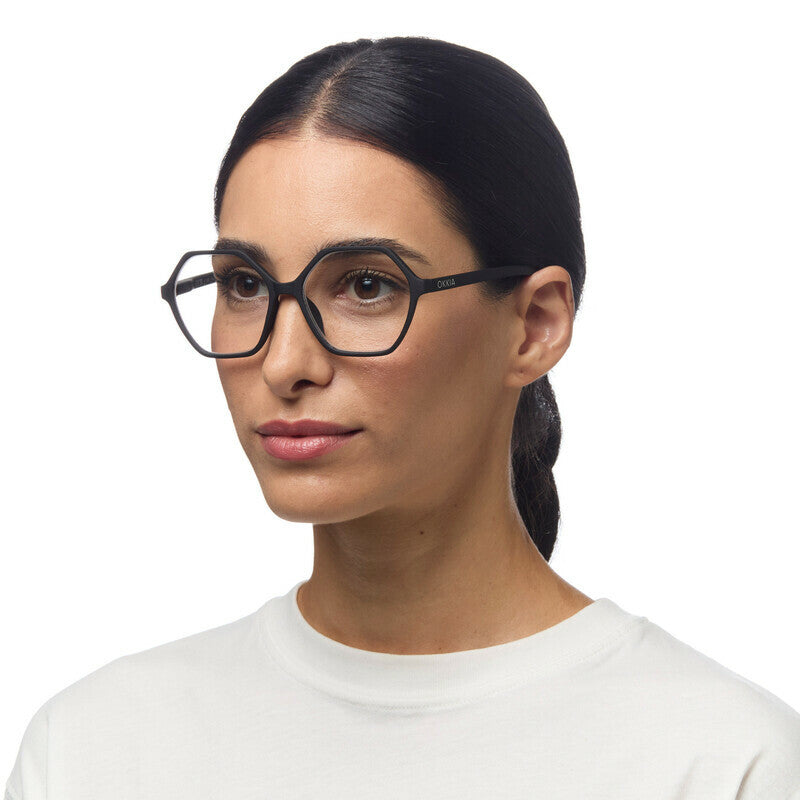 okkia okkia occhiale da lettura mod valencia premontato soft touch spring anti luce blu nero diottrie 2 50 ean 8056211374180