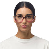 okkia okkia occhiale da lettura mod verona premontato butterfly soft touch spring anti luce blu havana pink diottrie 3 00 ean 8056211374449
