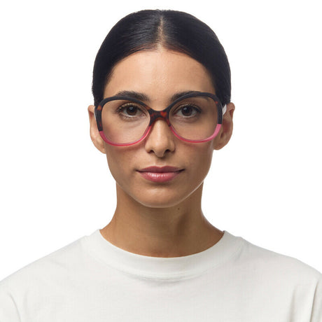 okkia okkia occhiale da lettura mod verona premontato butterfly soft touch spring anti luce blu havana pink diottrie 3 00 ean 8056211374449