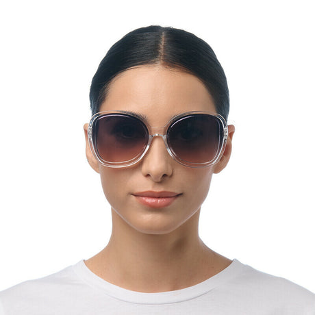 okkia okkia occhiale da sole premontato butterfly mod anna soft touch clear white lenti black ean 8056211375378