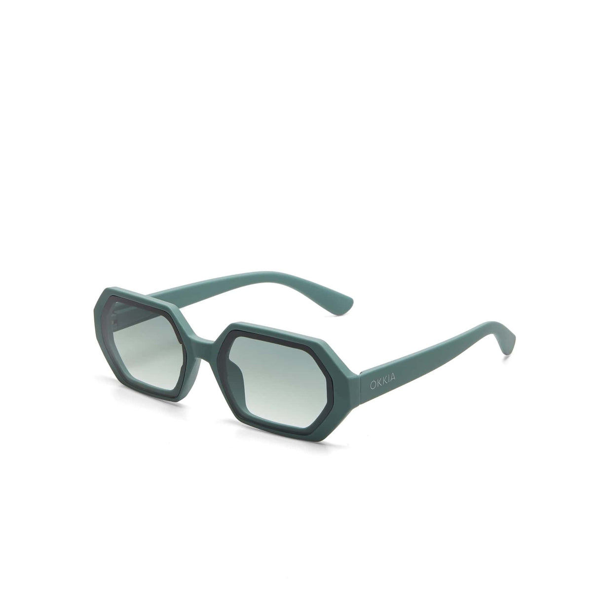 okkia okkia occhiale da sole premontato esagonale mod andrea green ean 8055773198104