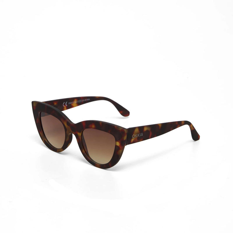 okkia okkia occhiale da sole premontato gatto big frame mod claudia classic havana ean 8056211371448