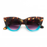 okkia okkia occhiale da sole premontato gatto big frame mod claudia havana blue ean 8052862284847