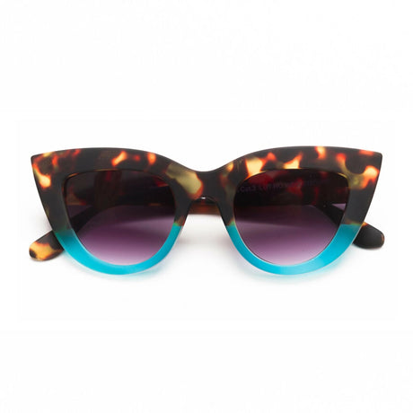 okkia okkia occhiale da sole premontato gatto big frame mod claudia havana blue ean 8052862284847