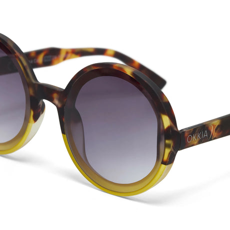 okkia okkia occhiale da sole premontato mod monica round havana yellow ean 8052862288999
