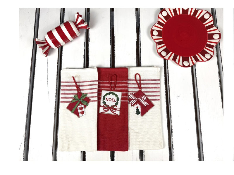 preziosa home preziosa home set 3 pz strofinacci natale sommaruga ass nidone ricamati 50 x 70 cm bianco rosso 1 pz ean 8050264038594