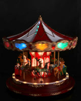 regalo italiano regalo italiano giostra carillon natale con 133 led d 44 cm h 47 cm rosso ean 8057586155237