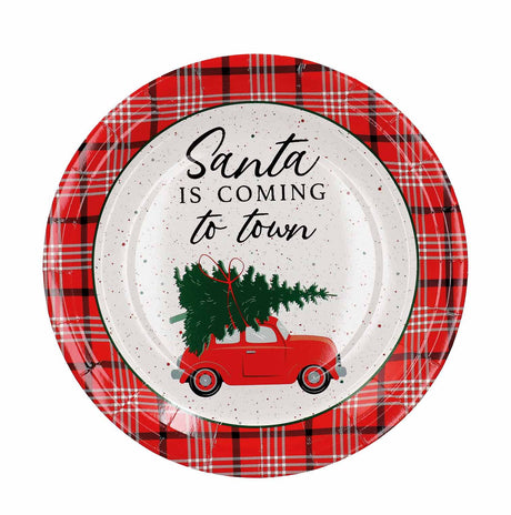regalo italiano regalo italiano piattini carta natale d 23 cm ass cf 12 pz rosso bianco 1 pz ean 8057586122680