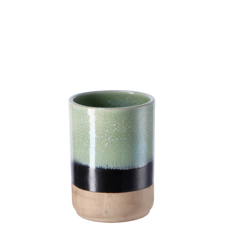 regalo italiano regalo italiano portaspazzolini in ceramica ass d 8 cm h 12 cm bicchiere bagno porta spazzolini moderno 1 pz ean 8057586010017