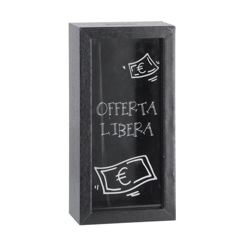 regalo italiano regalo italiano salvadanaio in mdf e vetro 10 x 6 cm h 20 cm ass porta risparmi decorativo moderno 1 pz ean 8057586123670
