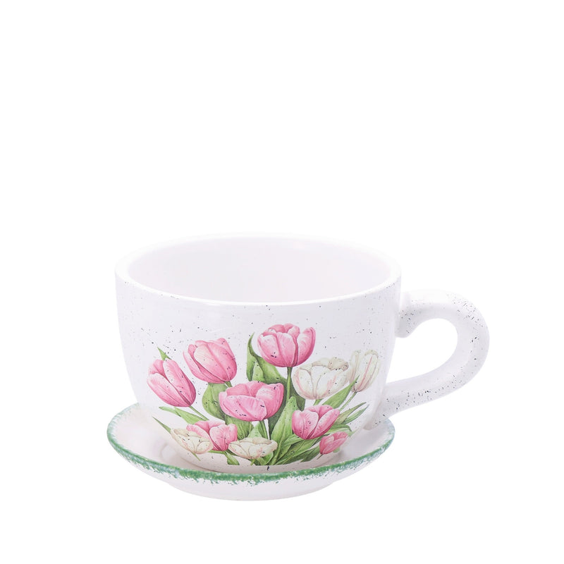 regalo italiano regalo italiano tazza con piattino 16 x 12 cm h 9 cm ass tazza decorativa in ceramica con sottotazza 1 pz ean 8057586191808