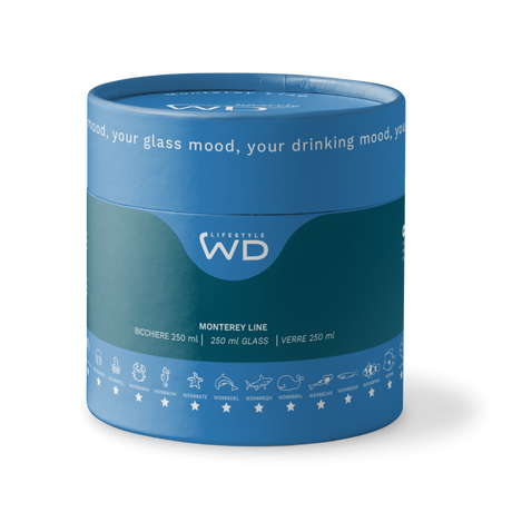 wd lifestyle wd lifestyle bicchiere vetro borosilicato cc 250 ml decoro balena ean 8053300579419