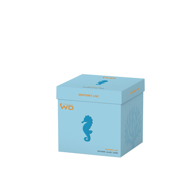 wd lifestyle wd lifestyle bicchiere vetro borosilicato cc 250 ml decoro cavalluccio marino ean 8055035685250