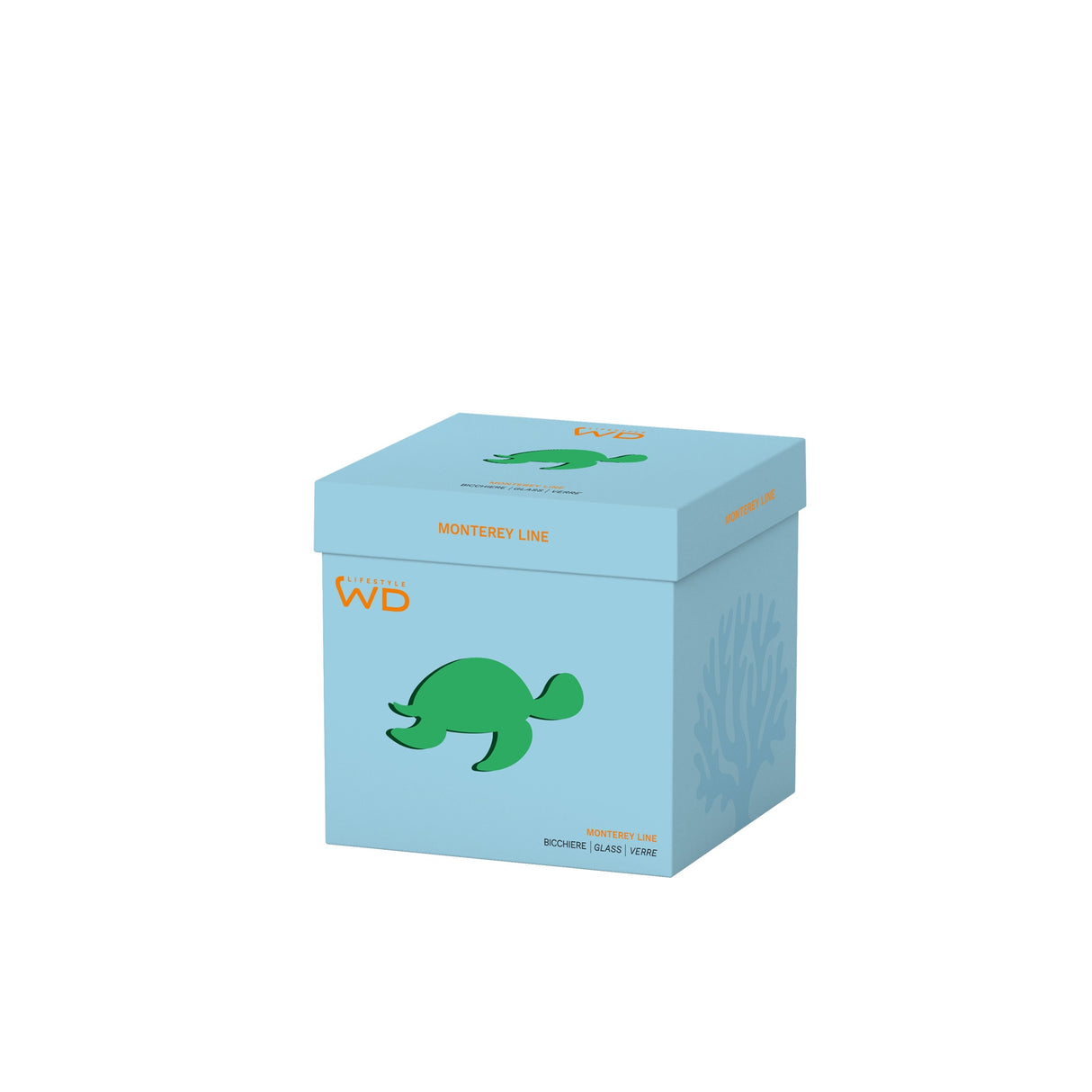 wd lifestyle wd lifestyle bicchiere vetro borosilicato cc 250 ml decoro tartaruga ean 8055035685243
