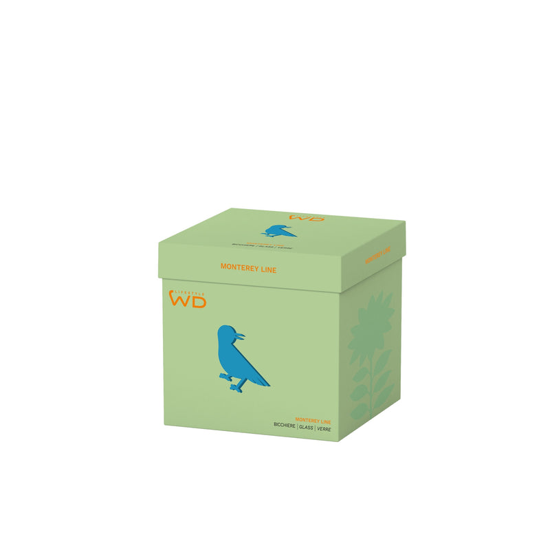 wd lifestyle wd lifestyle bicchiere vetro borosilicato cc 250 ml decoro uccellino ean 8055035685199