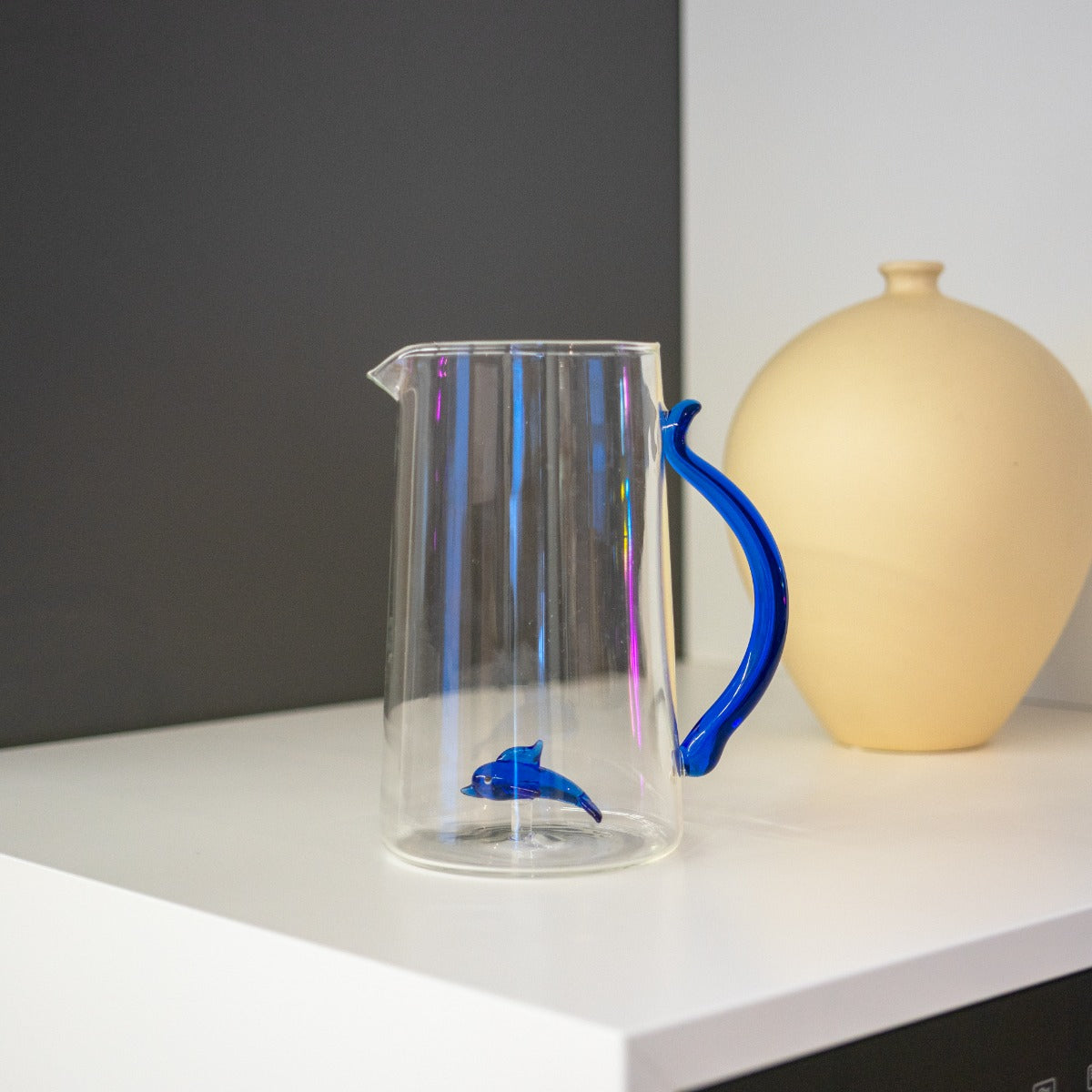 wd lifestyle wd lifestyle caraffa vetro borosilicato cc 15 lt decoro delfino ean 8053300579075