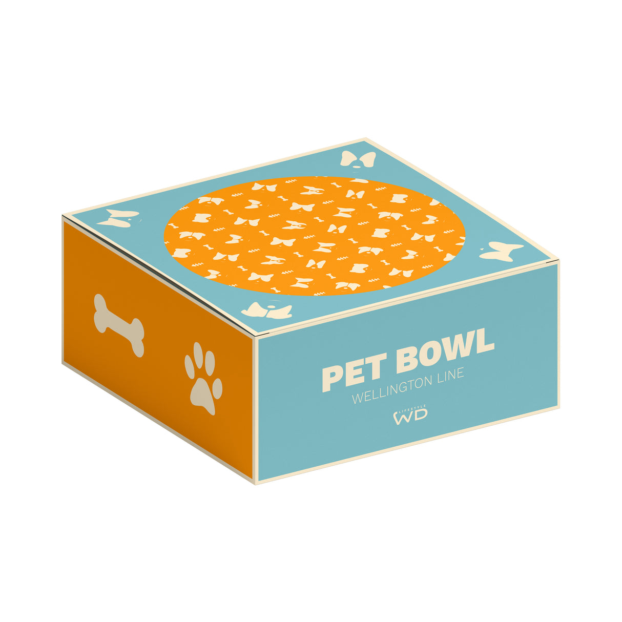 wd lifestyle wd lifestyle ciotola osso dog d 16 cm marrone beige ean 8055035683072