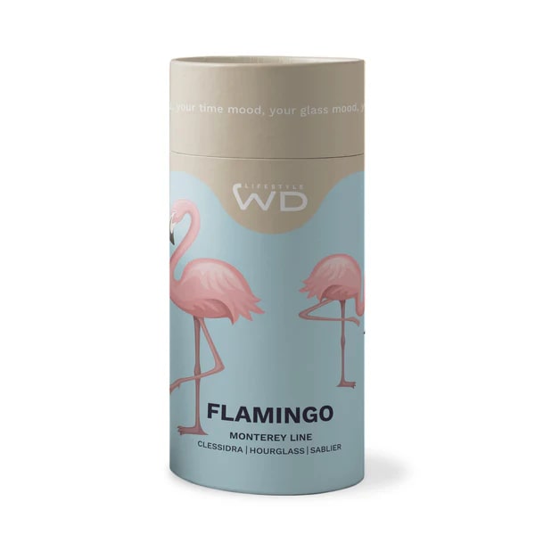 wd lifestyle wd lifestyle clessidra in vetro borosilicato con decoro interno fenicottero rosa ean 8055035682273