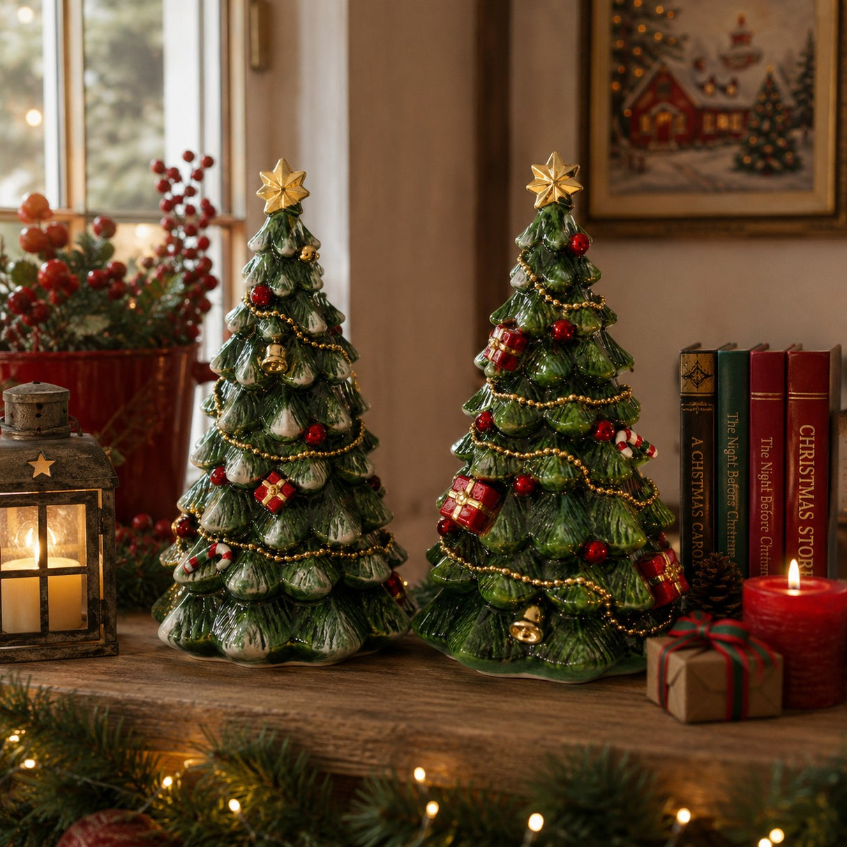 ad trend ad trend albero natalizio decorativo in resina d 14 cm h 25 cm ass 1 pz ean 8057586198685
