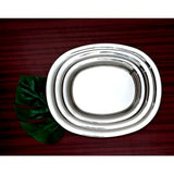 alessi alessi piatto da portata in acciaio lucido 30 x 24 cm vassoio elegante per servizio tavola ean 8003299862641