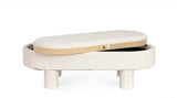 bizzotto bizzotto pouf tanya con vassoio ovale h 33 cm 110 x 50 cm bianco ean 8051836796683