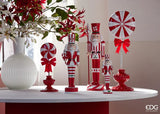 edg enzo de gasperi edg enzo de gasperi decoro soldatino di natale candy h 33 cm poliresina white red ean 8059824389022
