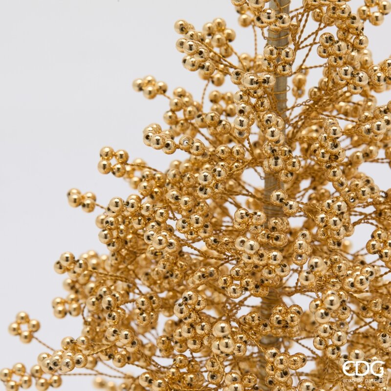 edg enzo de gasperi edg enzo de gasperi pino natalizio con perline h30 16 cm oro decorazione di natale ean 8059824726407