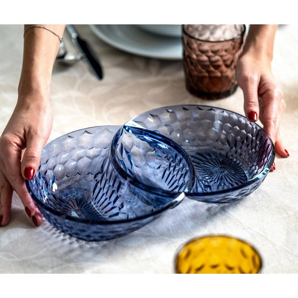 guzzini guzzini antipastiera vanity 295 x 185 cm cristallo acrilico blu ean 8008392431053