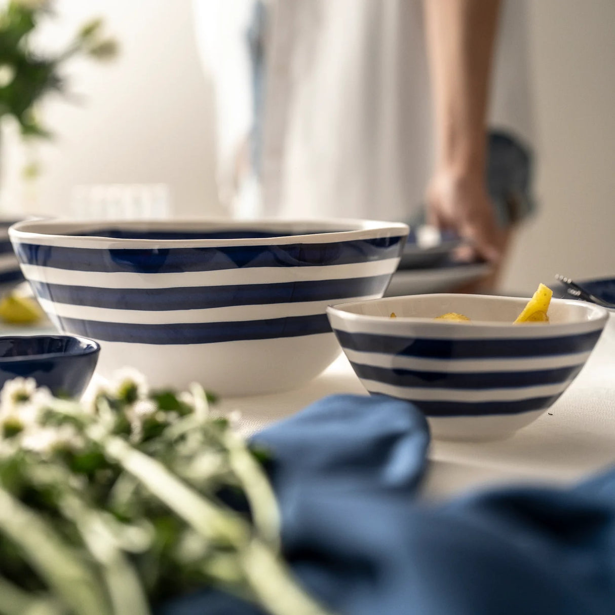 guzzini guzzini ciotola riviera melamina d 22 cm bianco blu ean 8008392392361