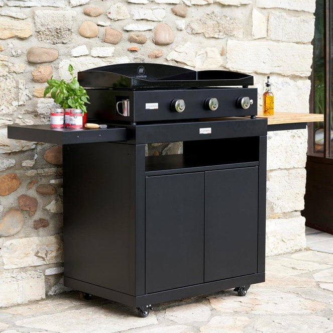 le marquier le marquier plancha a gas pure 375 noire 75 x 40 cm piastra professionale in acciaio ean 3339380144019
