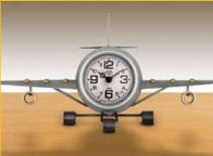 lowell lowell orologio aeroplano da tavolo o parete metallo 41 x 16 x 8 cm rosso ean 8008457715876