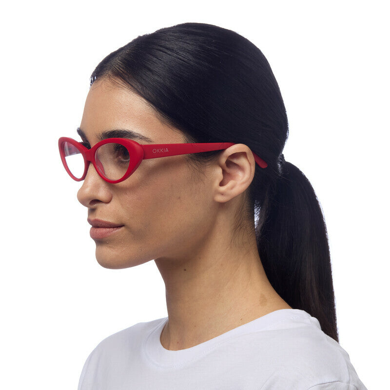 okkia okkia occhiale da lettura mod lina cat eye red diottrie 3 00 ean 8058093547904