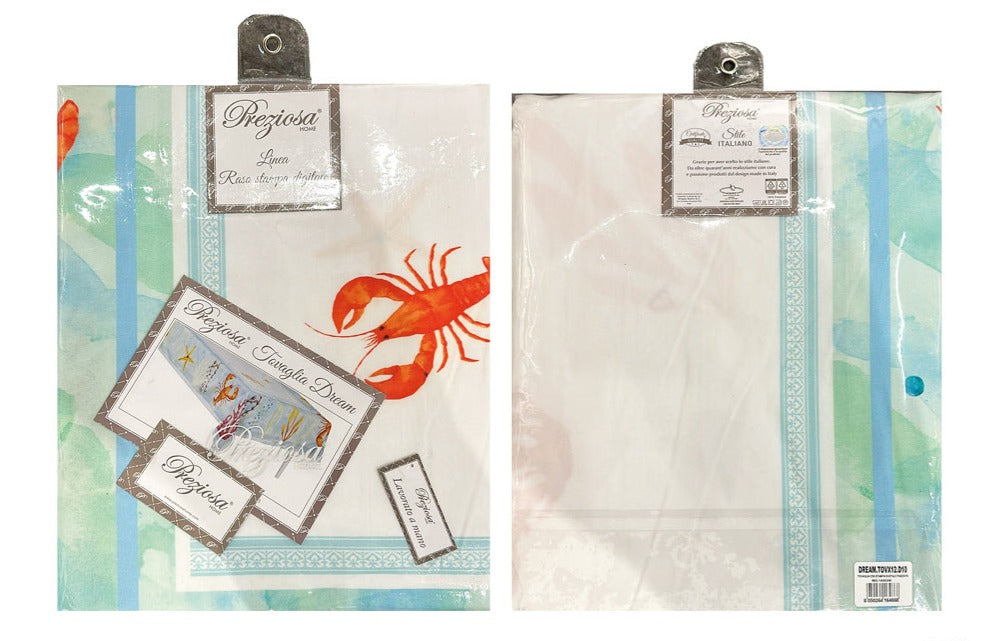 preziosa home preziosa home tovaglia raso 140 x 240 cm con stampa digitale mondo marino ass poliestere 1 pz ean 8050264164668