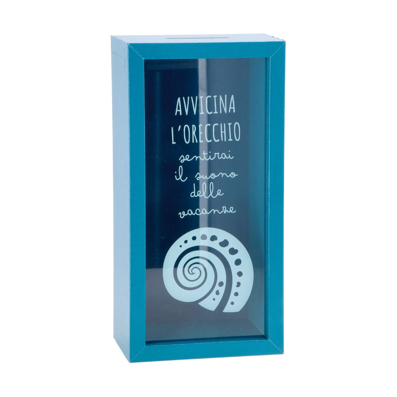 regalo italiano regalo italiano salvadanaio in mdf e vetro 13 x 8 cm h 25 cm ass porta risparmi decorativo moderno 1 pz ean 8057586123687