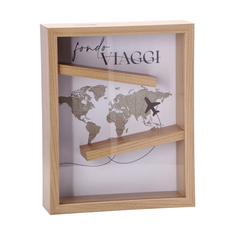 regalo italiano regalo italiano salvadanaio in mdf e vetro 20 x 6 cm h 25 cm ass porta risparmi decorativo moderno 1 pz ean 8057586123717