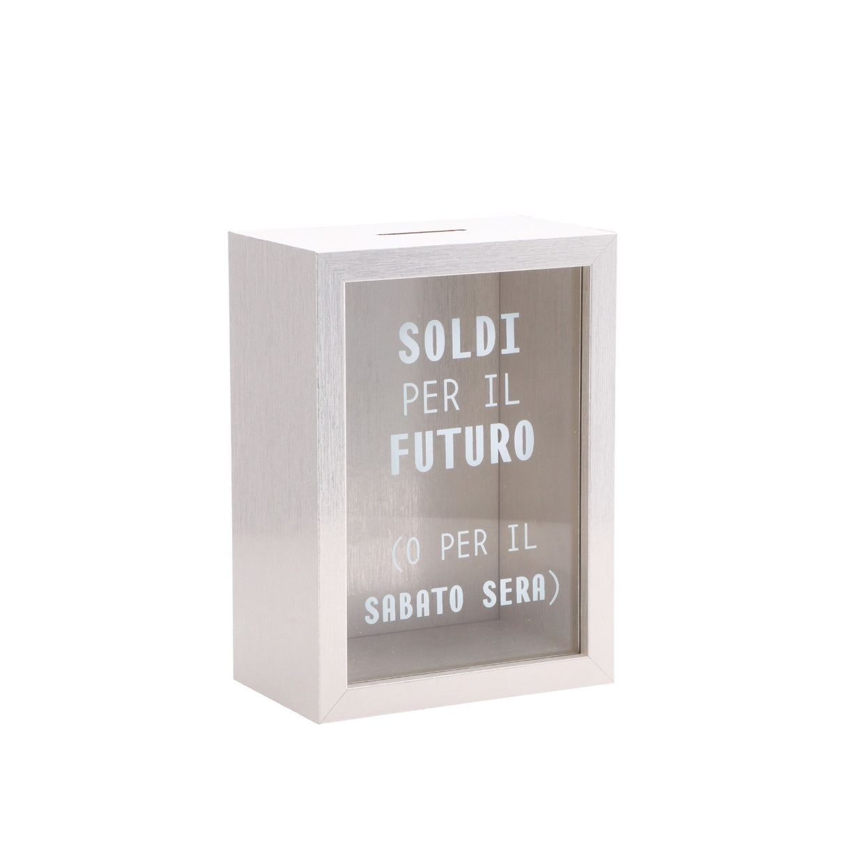 regalo italiano regalo italiano salvadanaio mdf e vetro ass 13 x 8 cm h 16 cm porta risparmi decorativo moderno casa 1 pz ean 8057586200920