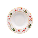 regalo italiano regalo italiano servizio piatti di natale porcellana 18 pz rosso bianco ean 8057586117082
