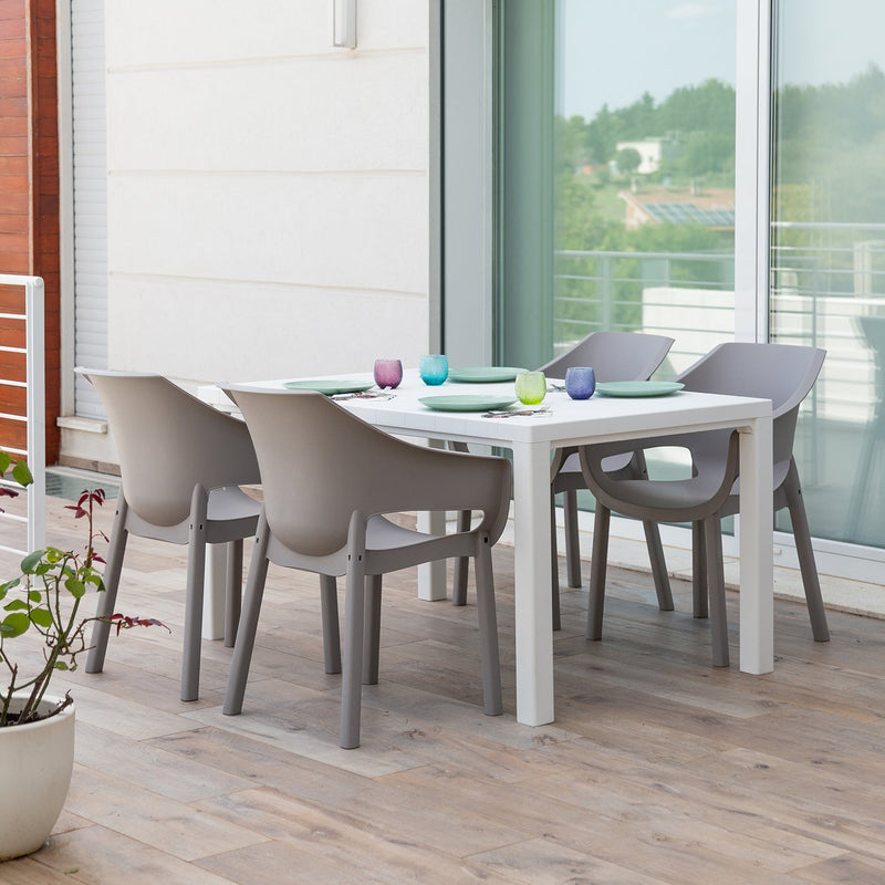 toomax toomax sedia luna grigio tortora in plastica da esterno impilabile e resistente ai raggi uv ean 8009371096324