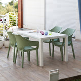 toomax toomax sedia luna verde salvia in plastica da esterno impilabile e resistente ai raggi uv ean 8009371096362