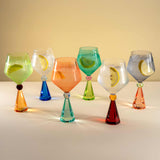 wd lifestyle wd lifestyle calice per gin tonic in verto base effetto diamante azzurro pesca ean 8055035683997