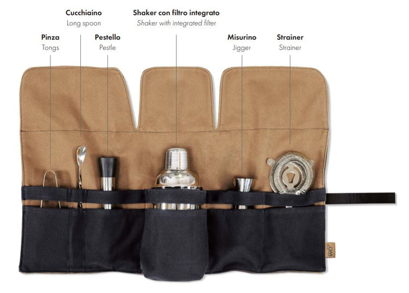 wd lifestyle wd lifestyle set cocktail professionale 9 pz acciaio inox con astuccio ean 8053300571598
