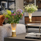 zafferano zafferano soffio vase lampada da tavolo portatile ledtouch dimmer oro ambra ean 8054040726507