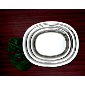 alessi alessi piatto da portata in acciaio lucido 42 x 35 cm vassoio elegante per servizio tavola ean 8003299862665