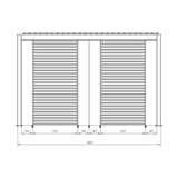 bizzotto bizzotto frangisole laterale per pergola ocean h 238 cm l 123 cm bianco ean 8051836473812