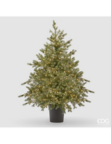 edg enzo de gasperi albero di natale pino argentato h 120 cm d 99 cm con 480 led